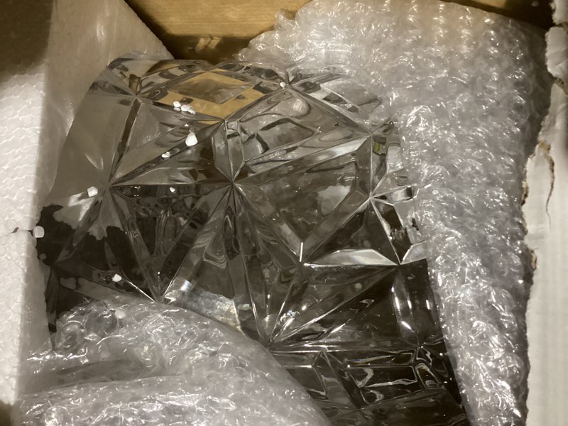 Condition photo showing Good Condition for zhehao 2 pcs drink dispensers for parties 1.3 gallon glass beverage dispenser clear vintage crystal iced beverage dispenser with spigot and 2 wooden chalkboard wide mouth beverage server for bar home