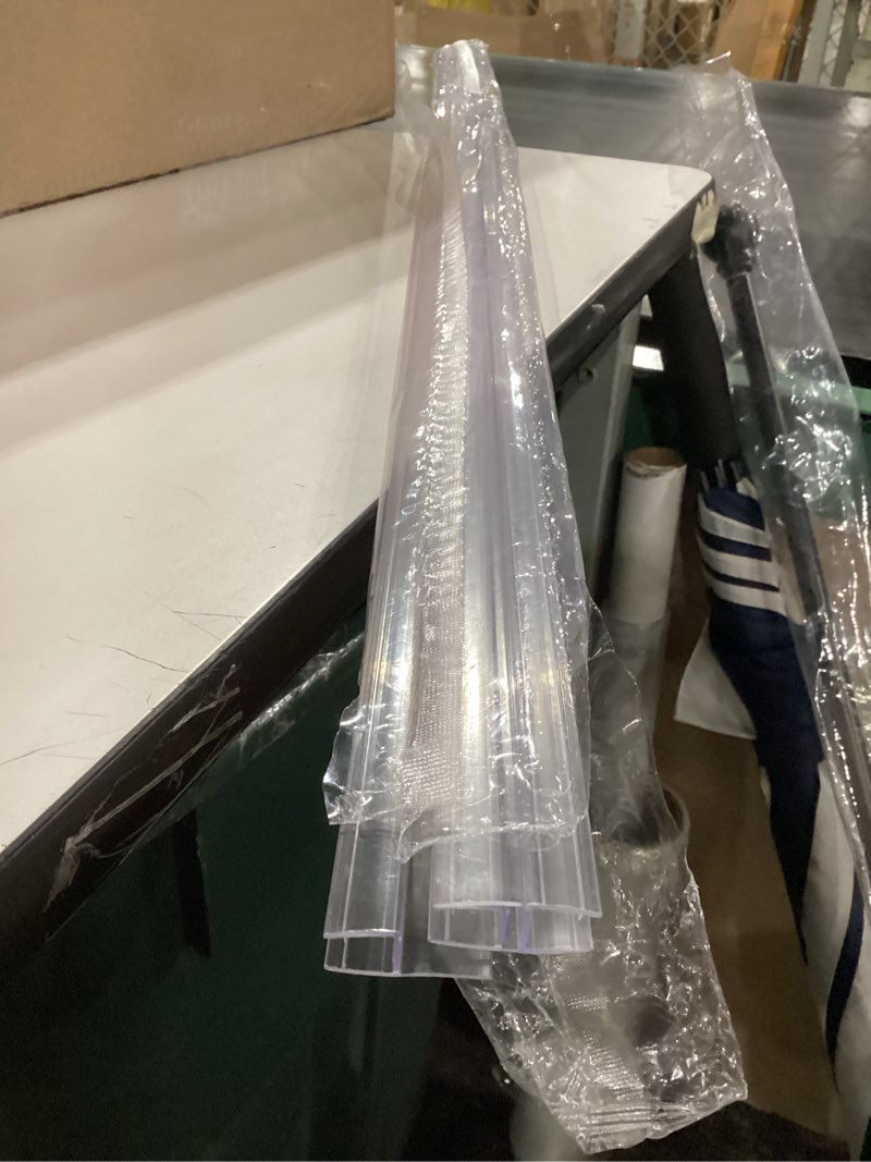 Condition photo showing New/Like New for Shower Door Side Seal, 3Pack Shower Door Side Sweep Strip, Frameless Glass Doors Seal Strip for 3/8'' (10mm) Thick Doors, Showers Water Guard & Barrier 39.3'' x 0.39'' SideSeal-3/8"x39.3"