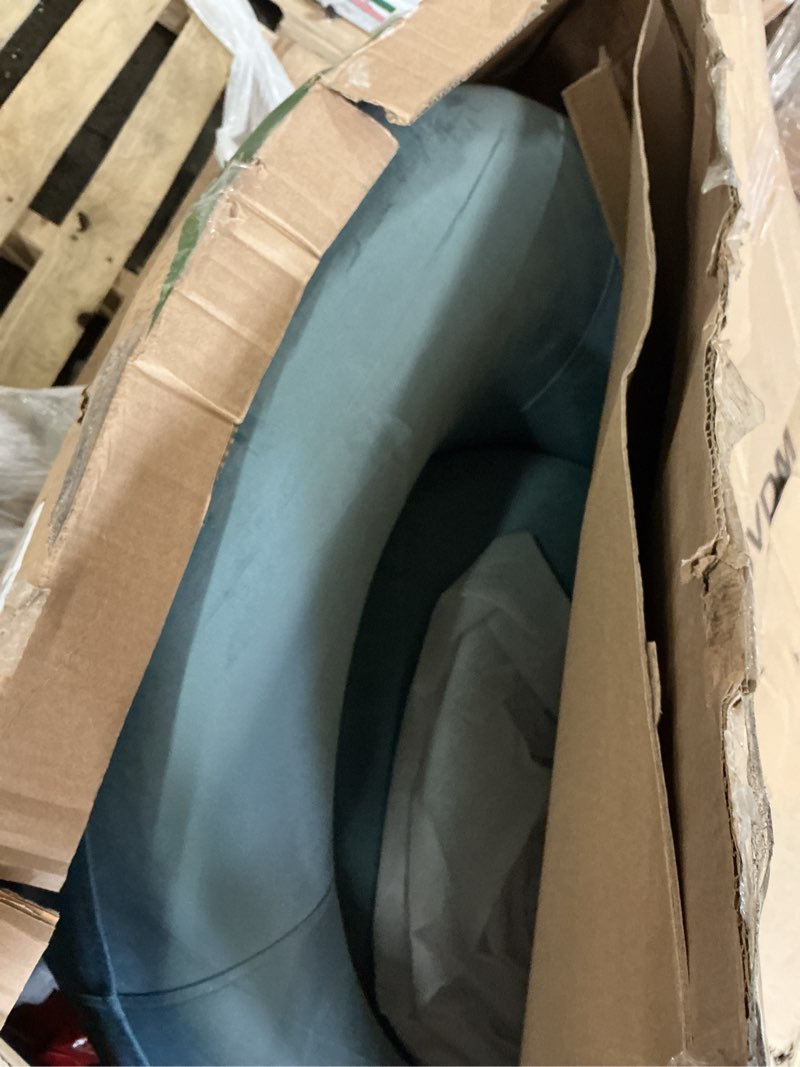 Condition photo showing As Is for vanomi 34" swivel accent chair, oversized swivel chairs for living room comfy armchairs for reading, bedroom, corner, apartment, blue