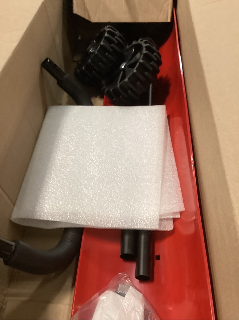 Condition photo showing As Is for 38 Inch Snow Shovel for Driveway, Brewin SnowPro Bi-Direction Heavy Duty Snow Pusher with Wheels and Angled Blade for Efficient Snow Removal, Back Saver Snow Plow for Doorway Sidewalk