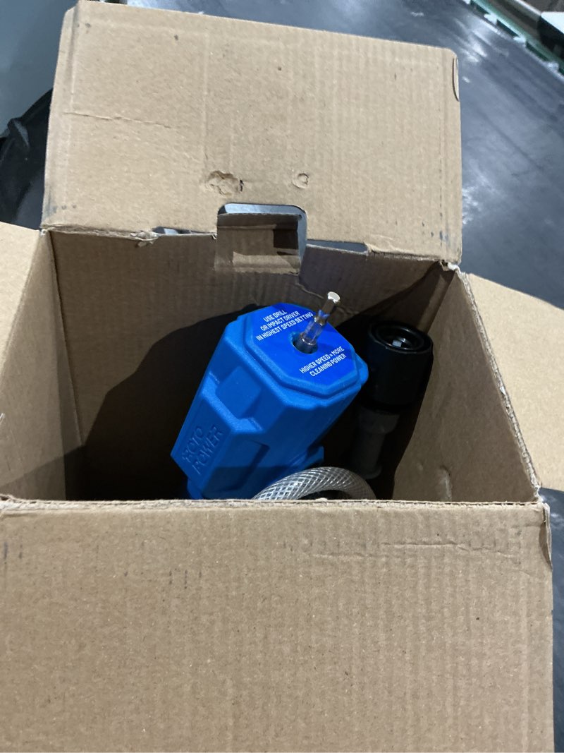 Condition photo showing As Is for rotopower power cleaner drill attachment 500-psi 1-gpm cold water battery pressure washer with 1 spray tips