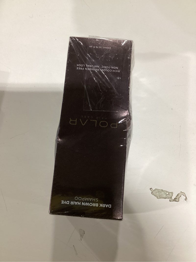 Condition photo showing New/Like New for POLAR HAIR CARE Natural Vegan Semi Permanent Hair Dye Shampoo Kit for Gray Hair, Women & Men (Dark Brown), USA 6.76 Fl Oz.