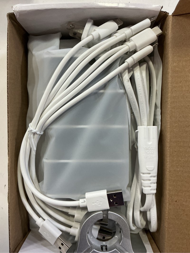 Condition photo showing New/Like New for charging station for multiple devices apple,50w 6 port&6 cables charging station for apple device with apple watch holder,charging dock for cellphone, kindle, tablet and other electronic (sliver)