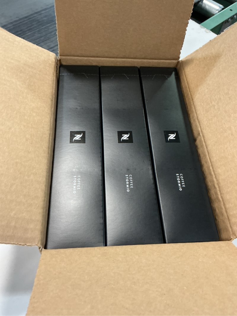 Condition photo showing New/Like New for (Best before 03 / 31 / 2026 ) Nespresso Capsules Vertuo, Stormio, Dark Roast Coffee, 30-Count Coffee Pods, Brews 7.8oz. Stormio 30 Count (Pack of 1)