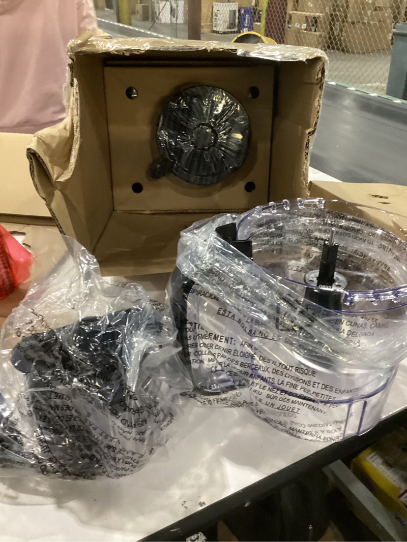 Condition photo showing As Is for Hamilton Beach Stack & Snap Food Processor and Vegetable Chopper, BPA Free, Stainless Steel Blades, 12 Cup Bowl, 2-Speed 450 Watt Motor, Black (70725A)