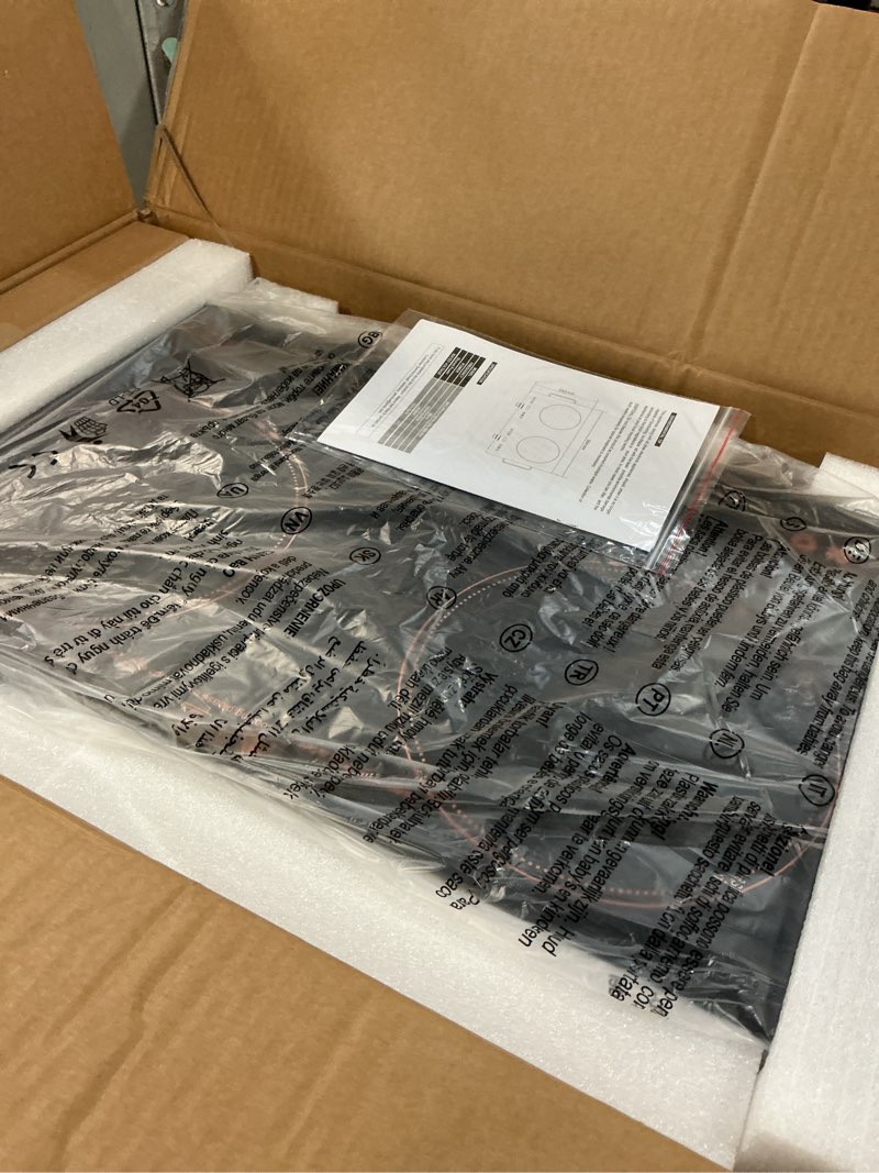 Condition photo showing Good Condition for 2 Burner Electric Cooktop 24 Inch, 110 Volt Kitchen Stove, 2000W Plug In Ceramic Cooktop with Touch & Knob Control, Safety Lock, 9 Heating Levels, 240Mins Timer, Overheat Protection (Red), Nefaracy 2 Burner Red