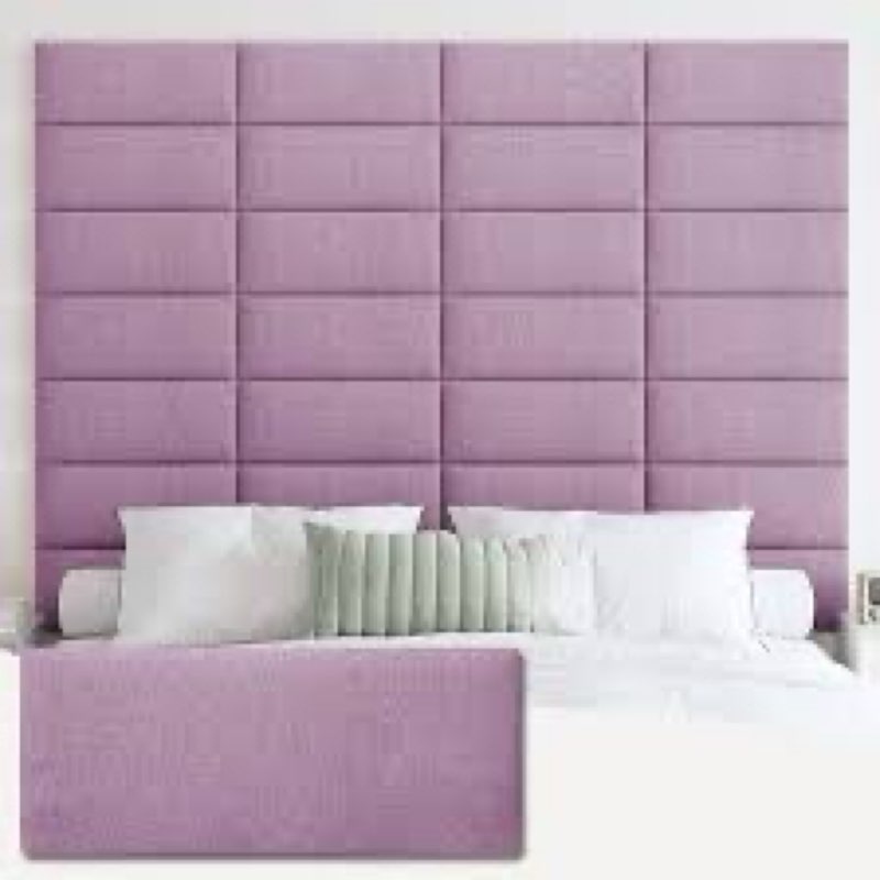 IFNOW Wall Mounted Upholstered Headboard Full, 3D Peel and Stick Soundproof Panels, Reusable and Rem