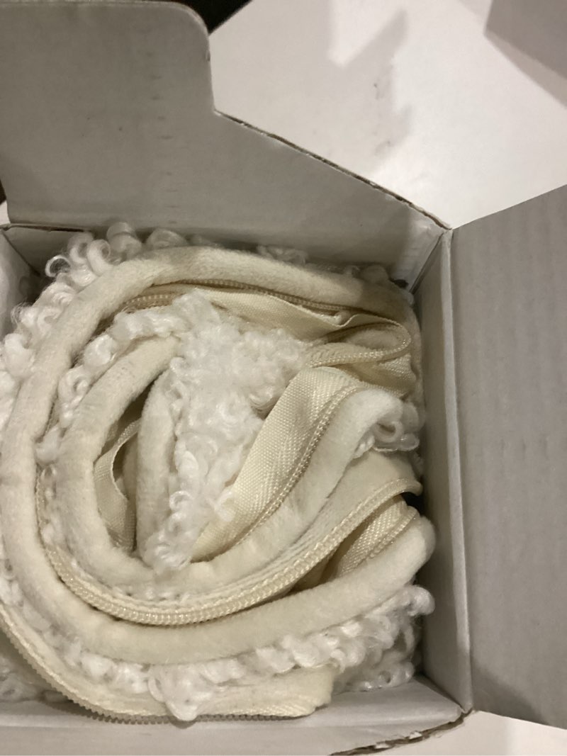 Condition photo showing As Is for MADIZZ Pack of 2 Thick Plush Wool Throw Pillow Covers 12x20 Inch Cream Soft Neutral Decorative Throw Pillows Accent Boho Cushion Covers for Couch Sofa Bedroom Pillow Shell Cream White 20" x 12" (Pack of 2)