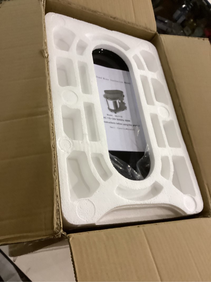 Condition photo showing As Is for Aifeel 10.5 QT Stand Mixer,900W Electric Food Dough Mixer,Large Capacity Tilt-Head Kitchen Electric Mixer with Dough Hook,Beater,Whisk & Splash Guard,Dishwasher-Safe Attachments for Baking(Black)