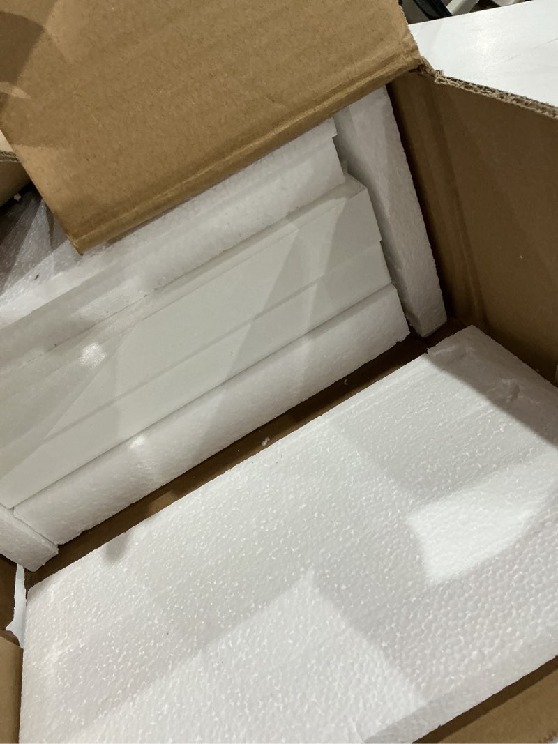 Condition photo showing Good Condition for 7 tier wall shelf unit, floating shelves for storage home display, versatile lack wall shelves for bedroom,living room,office decor, tall long shelf for book,shoe,vanity, purse and tv white
