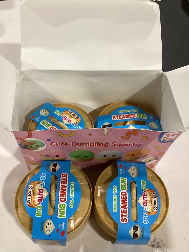 dumpling squishy mystery box, glitter dumpling, dumplings style stress balls for adults and kids, cu