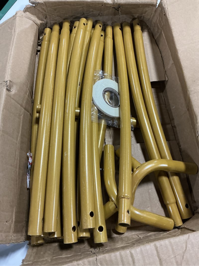 Condition photo showing Good Condition for antizz 6.6ft balloon arch stand, metal round arch backdrop stand for parties, circle balloon arch frame wedding arches with upgrade base for ceremony birthday party baby shower decoration 6.6ft-new gold