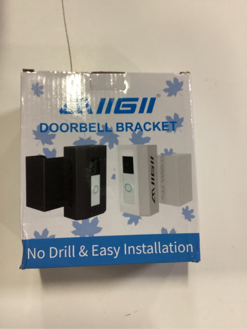 Condition photo showing New/Like New for miigii anti-theft doorbell mount for ring doorbell 4/ 3/ 2/ 1, no drill adjustable video doorbell cover holder for home apartment office room, waterproof stainless metal made, black matte black