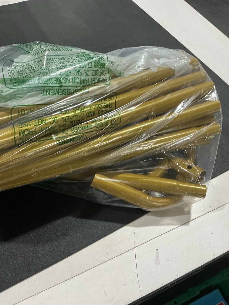 Condition photo showing Good Condition for Antizz 6.6FT Square Wedding Balloon Arch Stand, Backdrop Stand for Parties, Gold Metal Rectangular B