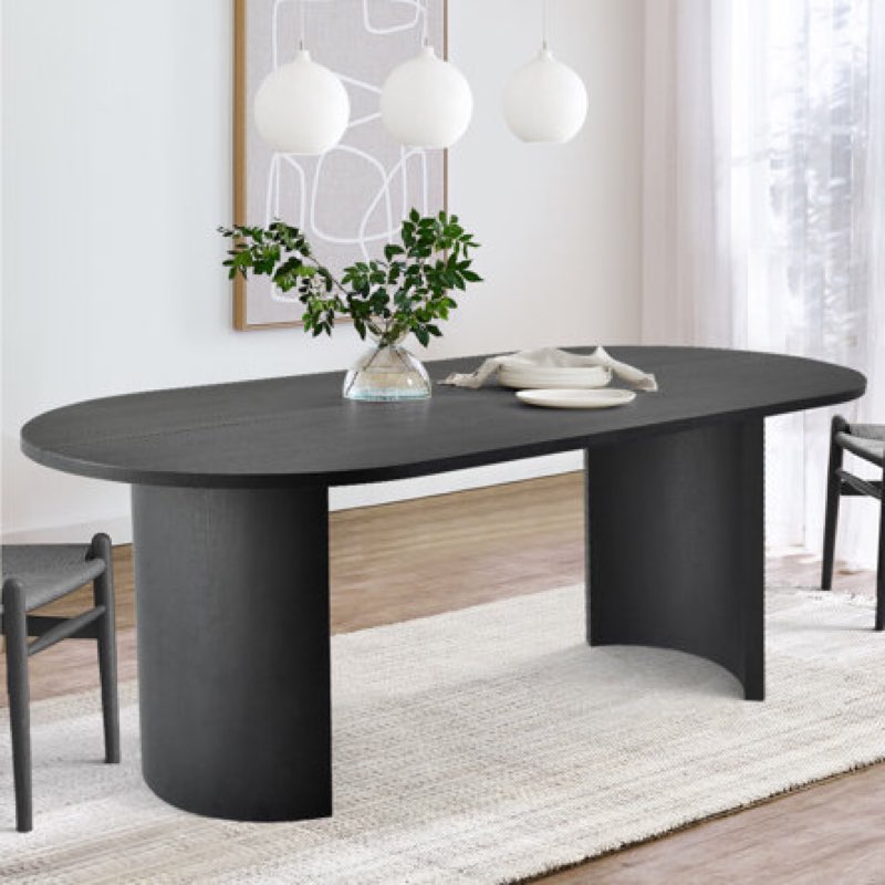 incomplete only table )audna 79\\\" oval dining table