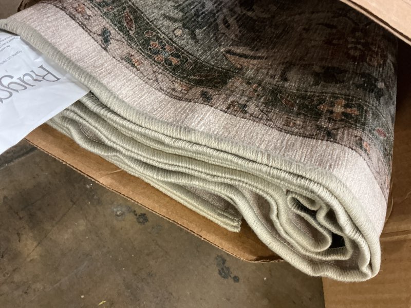 Condition photo showing Good Condition for RUGGABLE Washable Vintage Area Rug – Kamran Coral 8x10, Stain-Resistant, Non-Slip – Large Machine Washable Rugs for Living Room, Bedroom, Hallway, Entryway & Office–with Standard Pad 8'x10' Coral - Kamran - Standard Pad