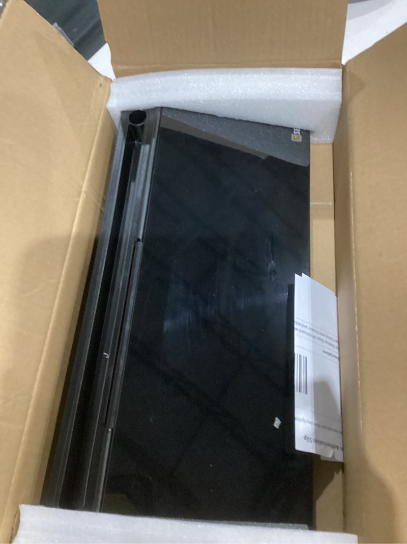 Condition photo showing Good Condition for SELEAD Desktop Glass Whiteboard with Organizer, Markers, Eraser - Dry Erase Board Computer Pad Keyboard Stand with Drawer and Holder for Home, School, Office - Black Black-basic Style