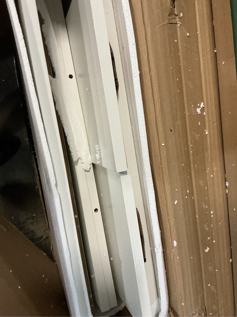 Condition photo showing As Is for  Ilyapa Washer and Dryer Stand - Universal Wooden Laundry Pedestal with Drawer and Anti Vibration Pads - 400 lb Weight Capacity Washer Stand, Compatible with Samsung, LG, GE, Maytag - 28x28x12 in. Patent Pending