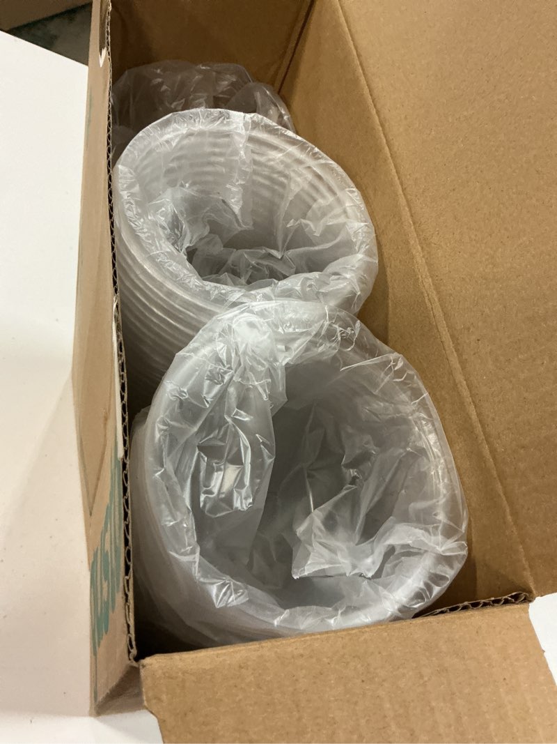 Condition photo showing New/Like New for GUSTO Clear Plastic Cups with Flat Lids [20 oz - 100 Count] - Disposable Iced Coffee Cups with Lids - PET Plastic Cold Cups for Smoothies, Juices & To-Go Drinks - Formerly Comfy Package 20 oz. - Clear 100 Count (Pack of 1)