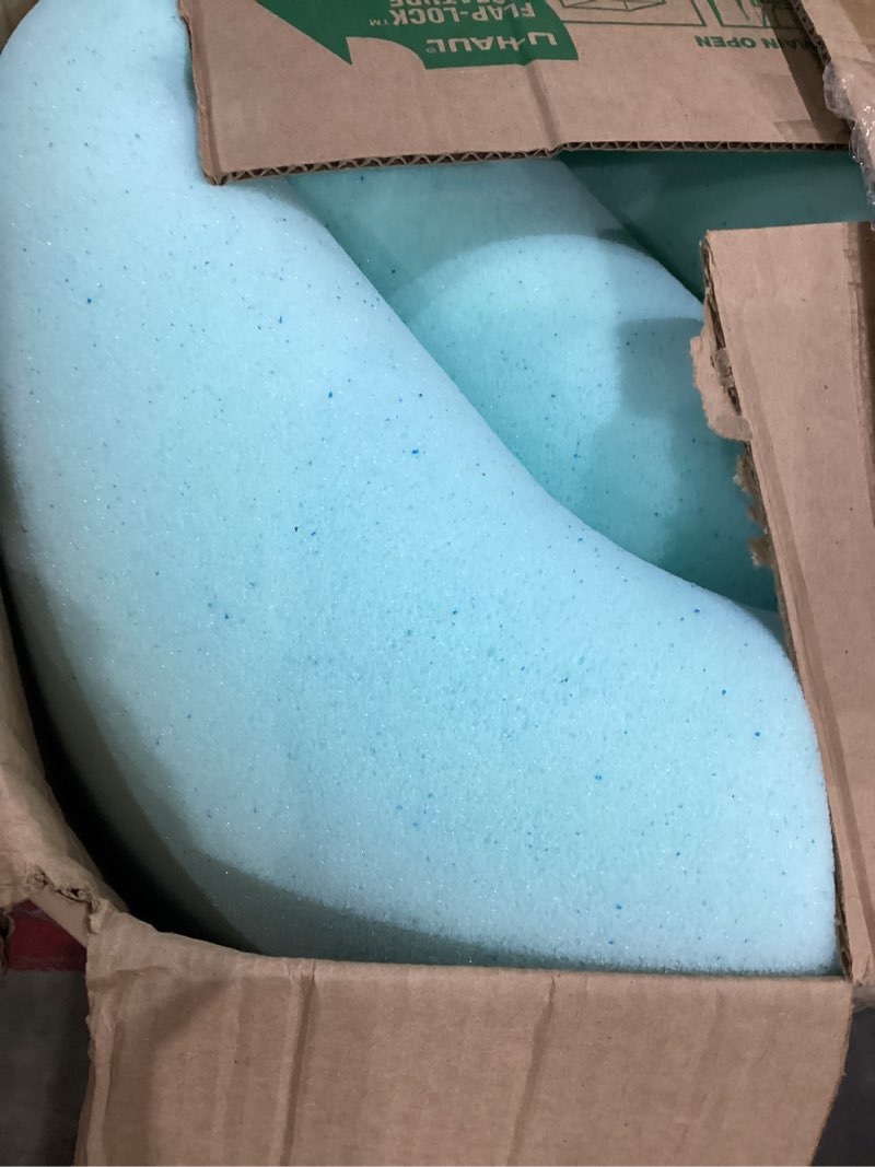 Condition photo showing As Is for serta thermagel cooling, pressure-relieving memory foam mattress topper, 3 inch, queen,blue queen 79"x59" 3 inch