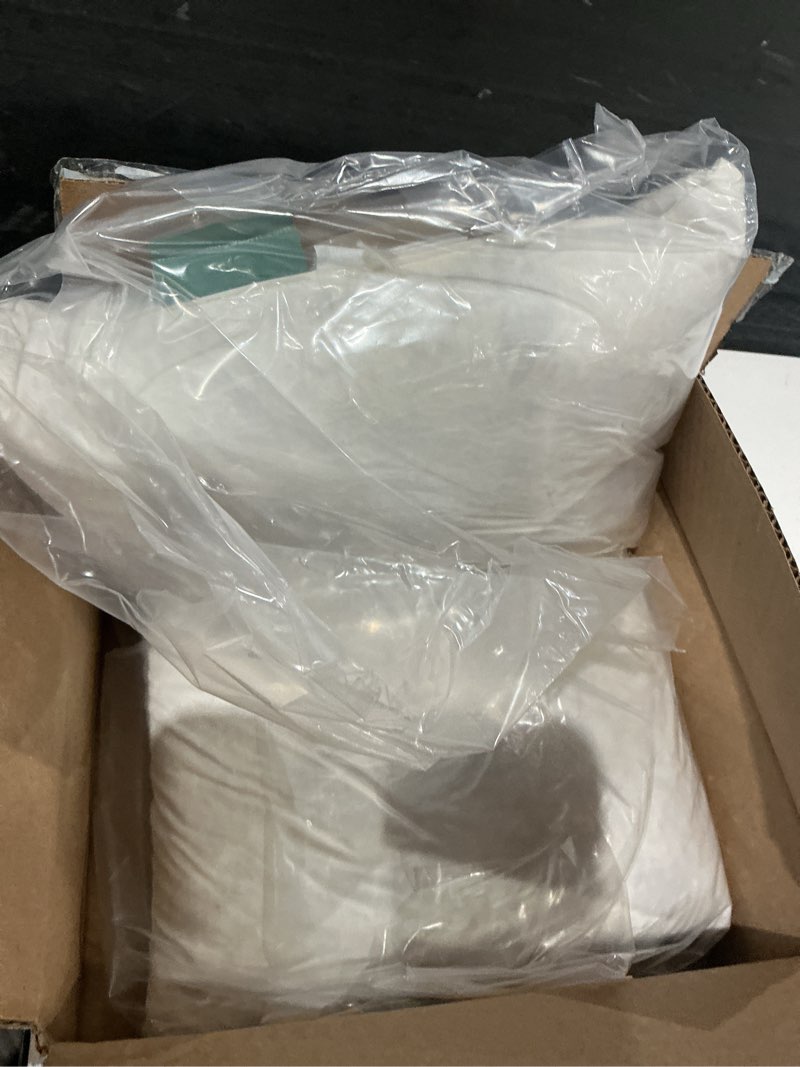Condition photo showing As Is for comfydown decorative throw pillow insert, down and feather fill, 100% cotton cover, 233 thread count - made in usa (12 x 20) white 12" x 20"