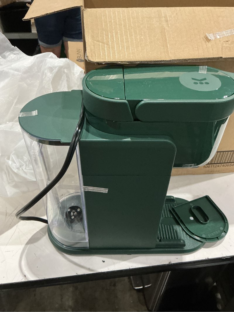Condition photo showing Good Condition for keurig k-express single serve k-cup pod coffee maker, 3 brew sizes, strong button feature, 42oz removable reservoir, evergreen