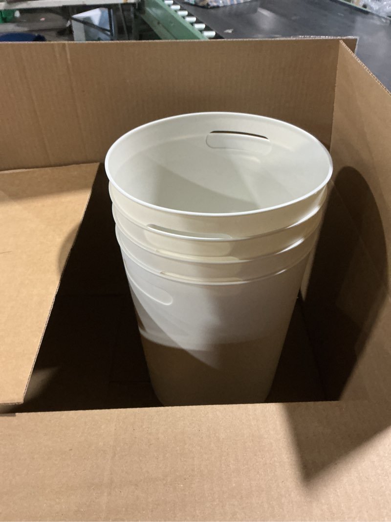 Condition photo showing Good Condition for 4 pack small trash can for bathroom - 3 gallon/12-liter wastebasket, round plastic garbage container bin for bedroom office. multi-2 l