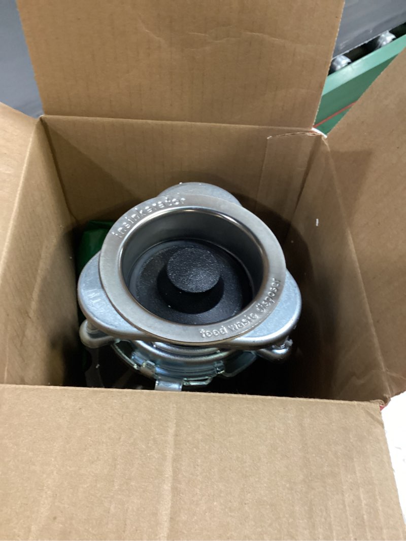 Condition photo showing As Is for insinkerator badger 5xl continuous feed 1/2-hp septic safe corded garbage disposal