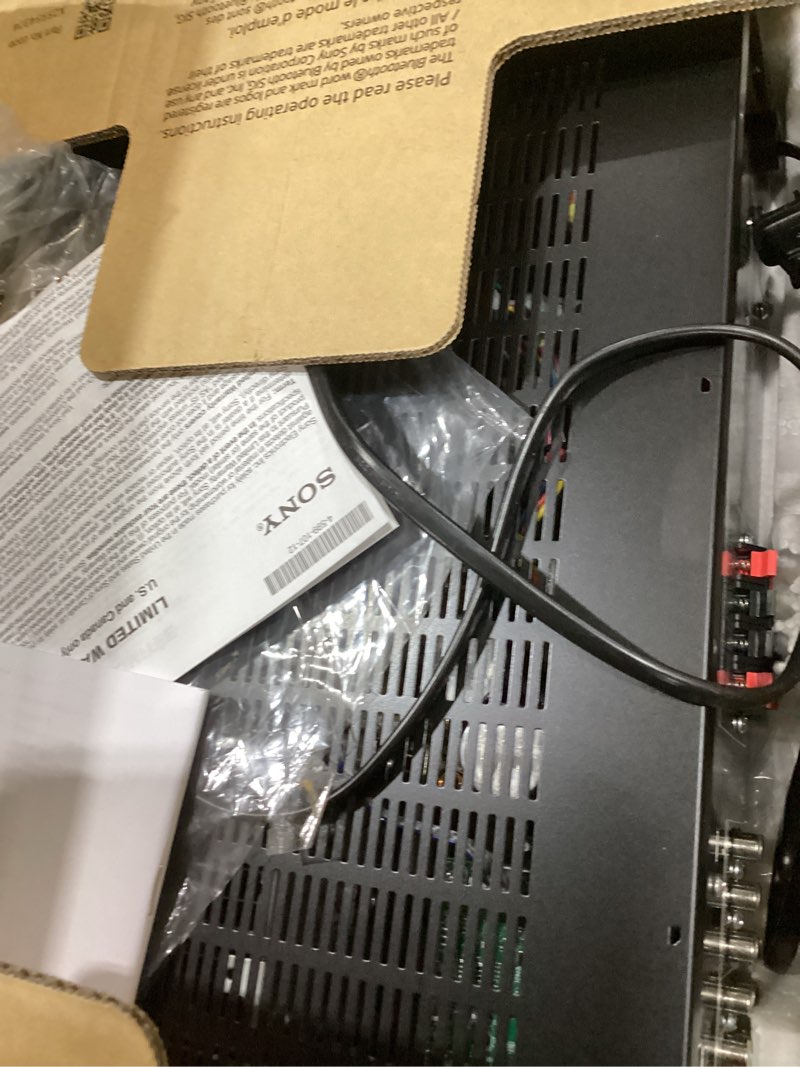 Condition photo showing As Is for sony strdh190 2-ch home stereo receiver with phono inputs & bluetooth black stereo receiver receiver