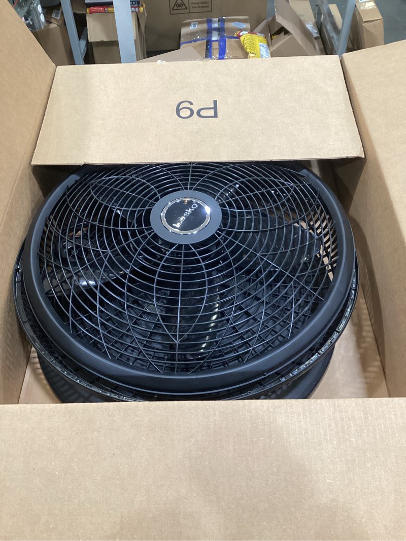 Condition photo showing Good Condition for Lasko Pedestal Fan, Oscillating Fan for Bedroom with Adjustable Height and 3 Cooling Speeds, Portable, 18", Black, 1827