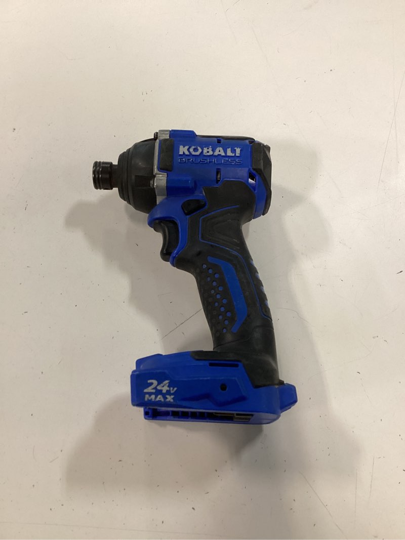Condition photo showing As Is for a kobalt 24-volt max brushless cordless impact driver