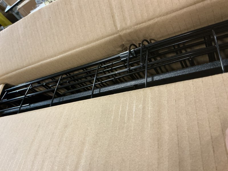 Condition photo showing As Is for FDW Dog Crate for Small Dogs 18 Inch Folding Metal Wire Pet Cage Single Door W/Divider Panel Indoor Outdoor Kennel Leak-Proof Plastic Tray,Black Black 18 Inch Single Door