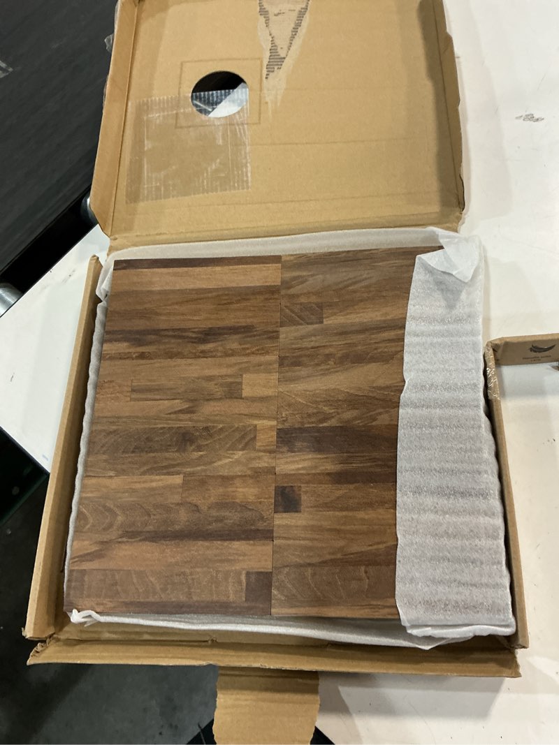 Condition photo showing Good Condition for Midcard 10 Piece Adhesive PVC Backsplash Tile, Natural Oak 10 Dark Brown