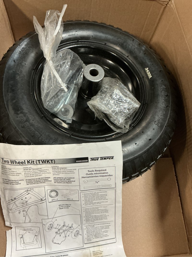 Condition photo showing Good Condition for true temper twkt wheelbarrow two wheel conversion kit,black