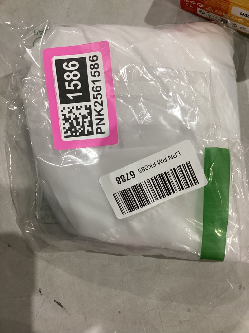 Condition photo showing Good Condition for Chyhomenyc Sheer White Tier Curtains 24 Inch Length Set, Small Window Curtains Treatment for Bathroom/Living Room/Cafe/Basement, Short Voile Curtain Tiers 42in x 24in, Rod Pocket, 2 PCS White 42"W x 24"L (Pack of 2)