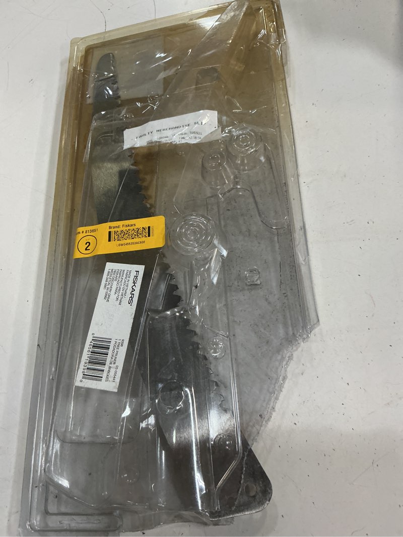 Condition photo showing As Is for powerlever 1-1/8 in. cut capacity steel saw blade 15 in. fiberglass pole 14 ft. tree pruner
