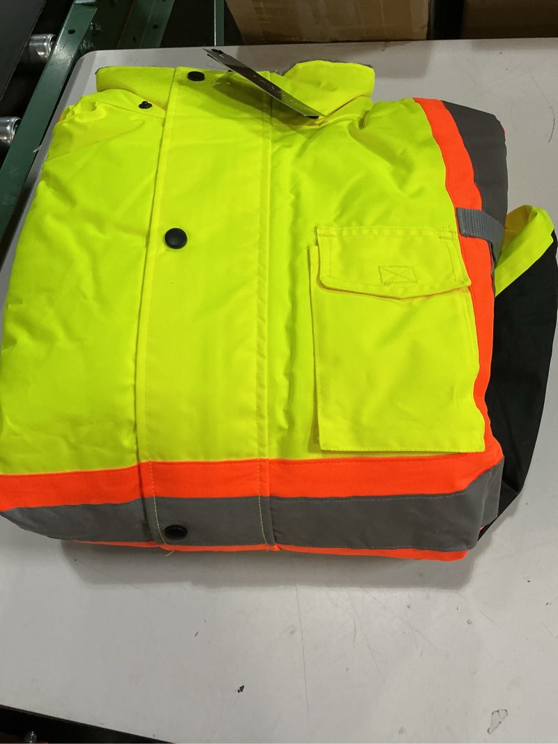 Condition photo showing New/Like New for VENDACE High Visibility Reflective Safety Jackets for Men Sherpa Fleece Lining ANSI Class 3 Hi Vis W size L