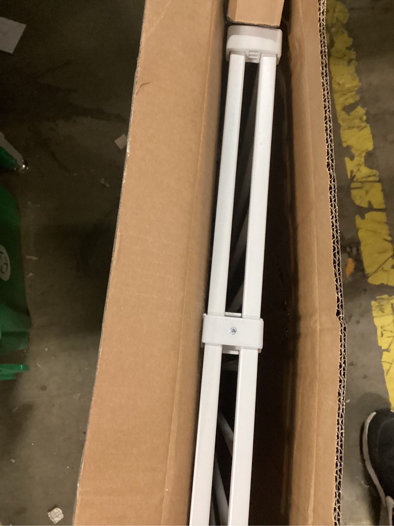 Condition photo showing Good Condition for babelio baby gate for stairs, kitchen & doorways, 26-43" w 28" h no bottom bar| easy installation| one-handed operation| auto-close| hardware mount (drill needed) safety dog/pet gate indoor (white)