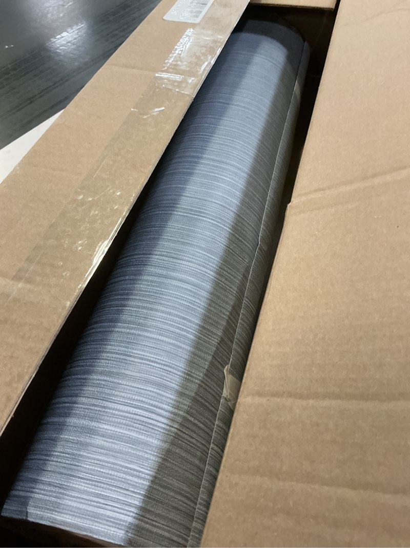 Condition photo showing Good Condition for FUKU MON Grasscloth Fabric Wallpaper 24" X 394" Blue Gray Textured Thick Linen Classic Neutral Grassweave Contact Paper for Walls Cabinets Bedroom Counter Top Liners Fireplace