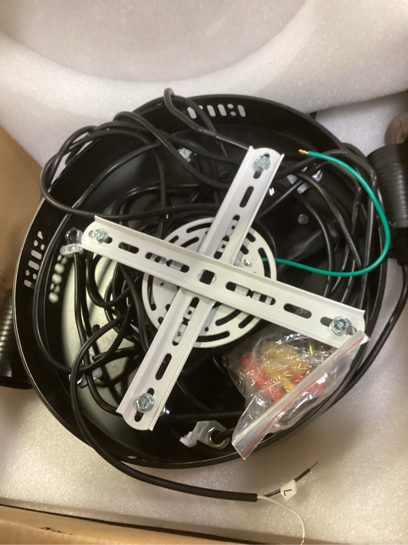 Condition photo showing As Is for Modern Pendants Light for Kitchen Island Crystal Mini Chandeliers Dining Room LED Pendant Lighting Fixture High Ceiling Hanging Lights Bedroom Island Kitchen Foyer 6000K White Light Fixtures Black Black 6-lights