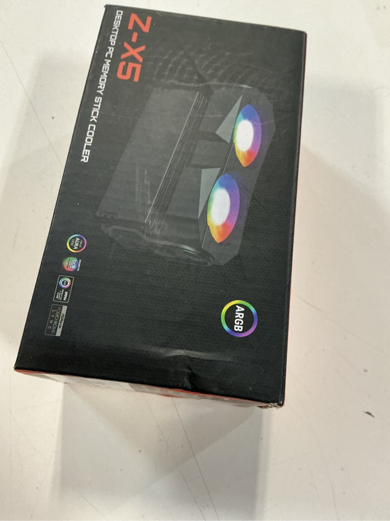 Condition photo showing New/Like New for X5 Memory RAM Cooling Fans, 5V/3Pin ARGB Light Effect RAM Cooler with Dual 60mm PWM Fans, Anti - Static ABS, Tool - Free DIY PC Gaming Case Installation