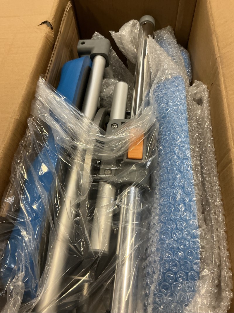 Condition photo showing Good Condition for FSA/HSA Eligible Sliding Shower Chair with Swivel Seat, Rotating Tub Transfer Bench Shower Bench with Padded Seat and Backrest for Elderly and Disabled, Blue Standard-Blue