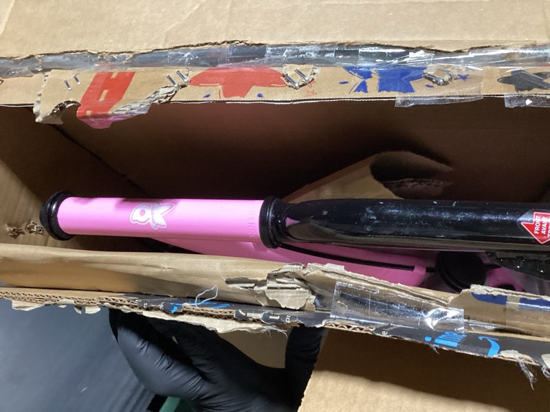 Condition photo showing Good Condition for As is JOYSTAR Kick Scooter for Kids 5+ Teens & Youth, Lightweight Kids Scooter with Adjustable Handlebar, 2 Wheel Scooter for Boys & Girls, 12\" Inflatable Wheels Rear Drum Brakes Pink