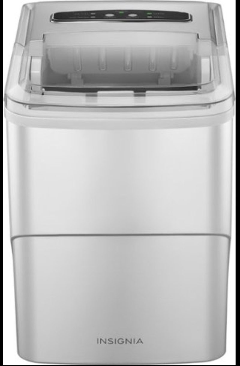 Insignia™ - Portable Ice Maker with Auto Shut-Off - Silver