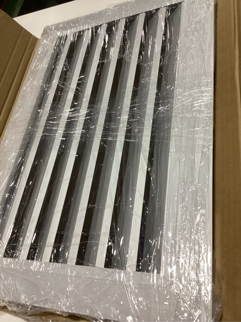 Condition photo showing Good Condition for PATIKIL Door Air Vent Cover, 16 x 10 Inch, Aluminum Grille Ventilation Cover, Louvered Door Vent Grille, for Cabinet Wardrobe Door, Silver Tone