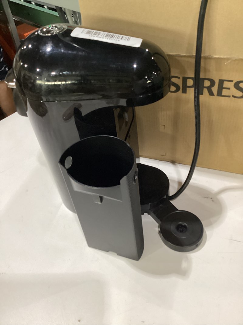 Condition photo showing As Is for nespresso vertuoplus deluxe coffee and espresso machine by breville with milk frother, 8 ounces, black, not tested, incomplete