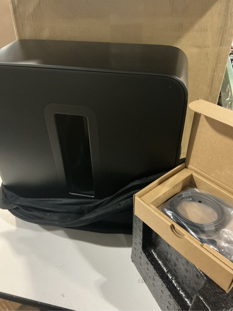 Condition photo showing Working Condition Verified for Sonos Sub 4 - Wireless Subwoofer - Black