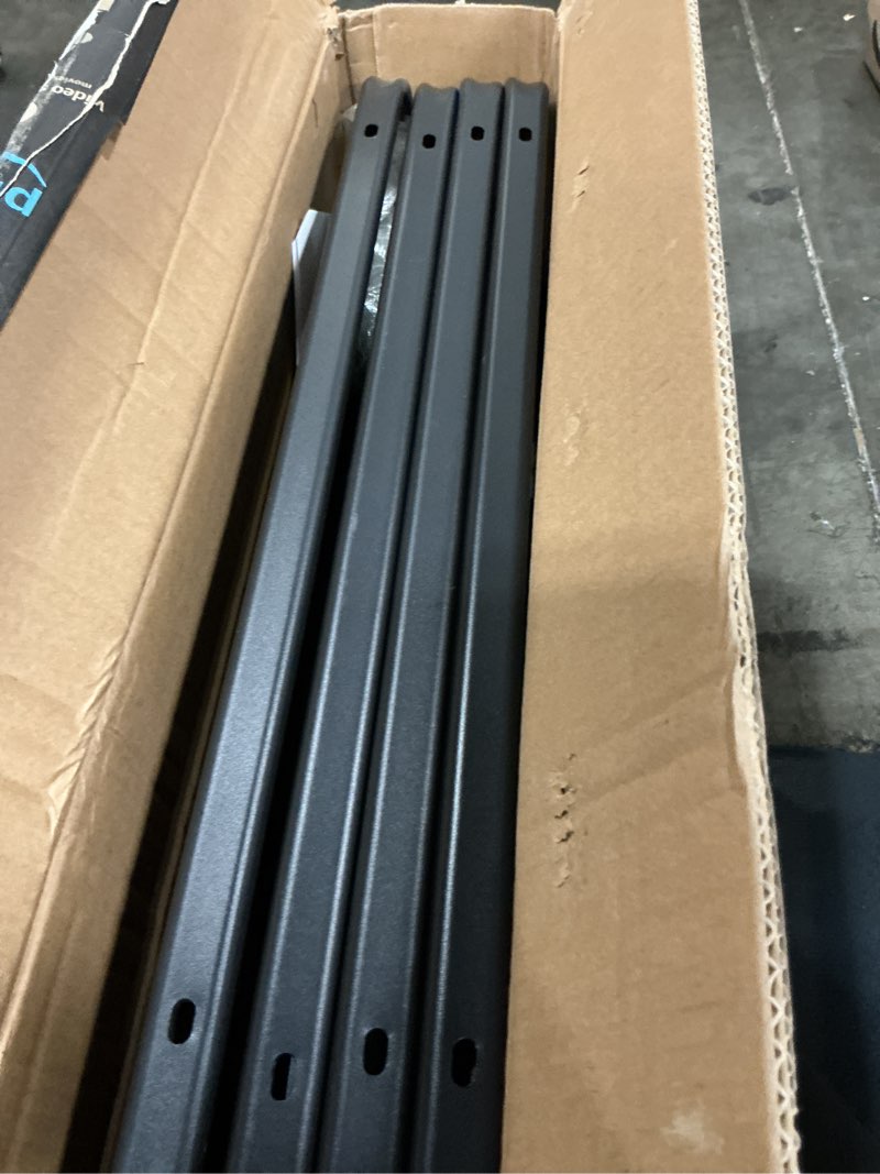 Condition photo showing As Is for zinus rumi 14in full metal bed frame, quick assembly smartbase® mattress foundation, heavy duty sturdy steel with no box spring needed, eco-friendly packaging, black black full basic assembly