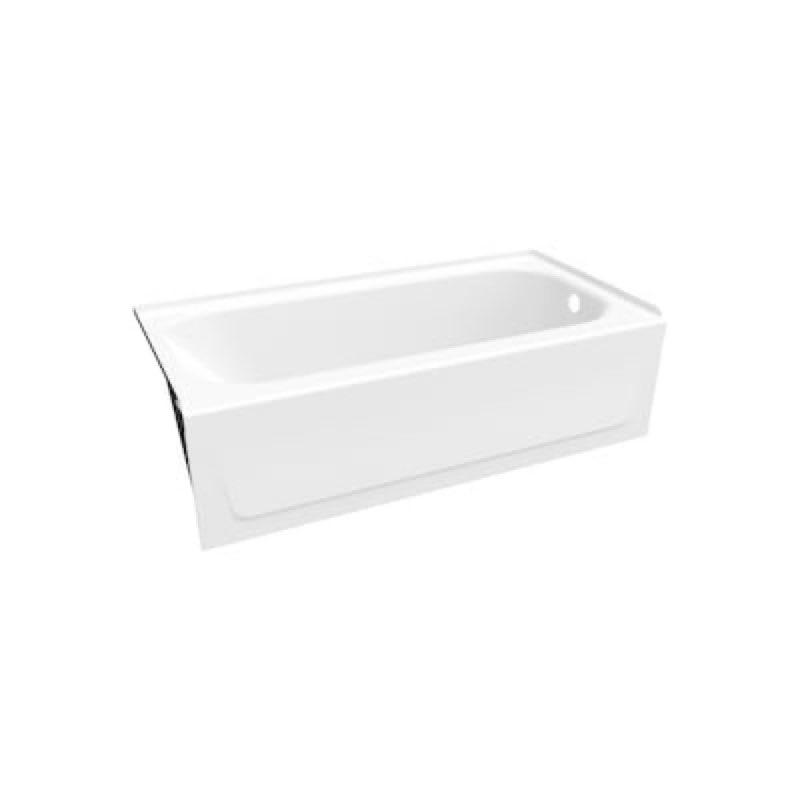 maax pro steel plus 32-in x 60-in white porcelain enameled steel rectangle alcove soaking bathtub ( right drain )