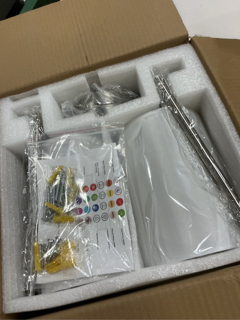 Condition photo showing New/Like New for Battery Operated Wall Sconces Set of Two,Wireless Rechargeable Wall Light With Remote Control, Dimmable, Amber Light/Warm White/Natural White/Daylight/RGB,Timer,for Living Room,Bedroom,Entryway,Nickel Nickel 20.6 Inch